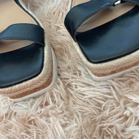 NEIMAN MARCUS | MARC FISHER | Gylian Wedge Espadrille Platform Sandals Size 10 - Picture 5 of 5